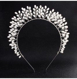 Haarreif Perlen Art. N27703-Silber Haarschmuck Braut Haarschmuck Hochzeit