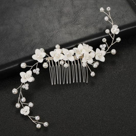 Haarkamm Blumen Perlen Art. N3435-S Haarschmuck Hochzeit