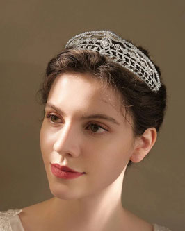 Diadem Silber Haarschmuck Hochzeit N1681-Silber