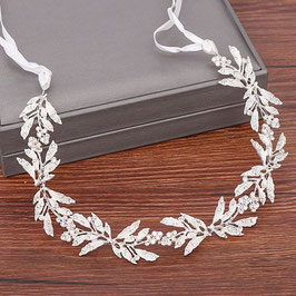Braut Haarband Silber Strass N23307
