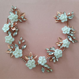Haarband Rosegold Perlen Strass N2512-Rosegold