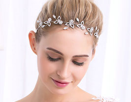 Haarband Silber Strass Braut Haarschmuck Hochzeit N25983