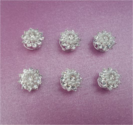 Haarschmuck Hochzeit Set 12 Stück - Curlies Perlen Silber N905