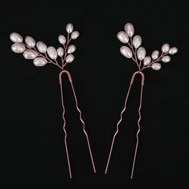 Set 2.Stk. Haarnadeln Perlen Art.Nr.6308-Rosegold