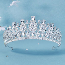 Diadem Silber Strass Art. N1878-Silber Haarschmuck Hochzeit