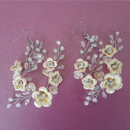 Ohrringe Blumen Strass Perlen Art. N5227