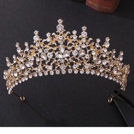 Diadem Gold Strass Art. N1255 Haarschmuck Hochzeit