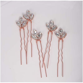 Set 5 Stück Haarnadeln Rosegold Strass N6681 Haarschmuck Braut Haarschmuck Hochzeit Haarnadeln Hochzeit