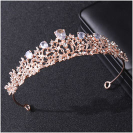 Diadem Rosegold Strass N1747-Rosegold