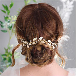 Haarschmuck Braut Haarband Gold Perlen N2185 Haarschmuck Hochzeit