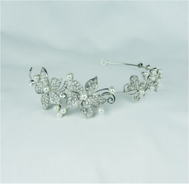 Perle Tiara Haarschmuck Kristall Diadem Hochzeit Braut Prinzessin