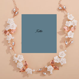 Kette Blumen Perlen Strass Art. N78288-R