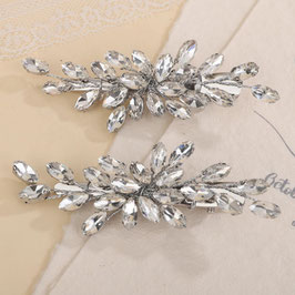 Set 2. Stk. Haarklammern Strass Art. Nr.4188-Silber