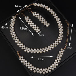 Brautschmuck Set Halskette Armband Ohrringe N5550
