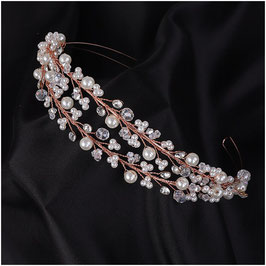 Haarschmuck Perlen Strass N1022-Rosegold