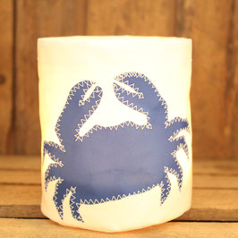 Kleines Windlicht "Krebs" blau