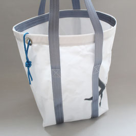 Shopper weiß "Seestern" grau