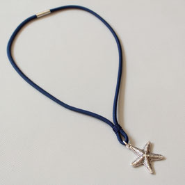 Kette "Seestern" aus marineblauem Tauwerk