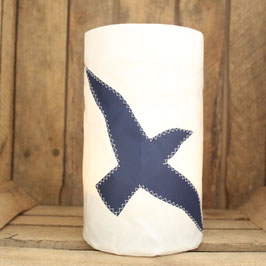 Windlicht "Möwe" marineblau