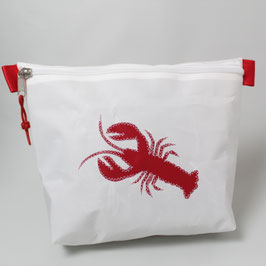 XL-Segeltasche weiß mit Motiv in rot