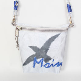 Kleine Tasche grau "Möwe/Moin" mit grauem Tau