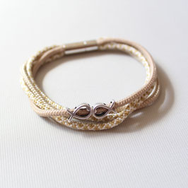 Armband "Fische"aus beigen Tauwerk