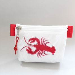 Segeltasche weiß mit rotem Motiv