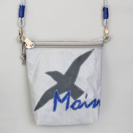 Kleine Tasche grau "Möwe/Moin" mit grauem Tau