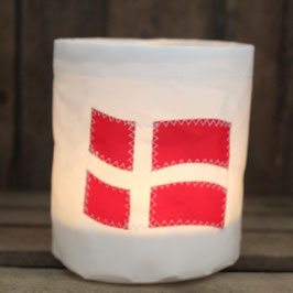 Kleines Windlicht "Dänemark" rot