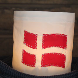 Kleines Windlicht "Dänemark" rot