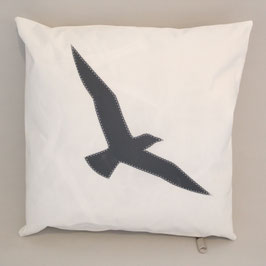 Kissen "Möwe" grau