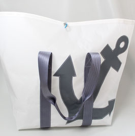 Strandtasche aus weißem Segel