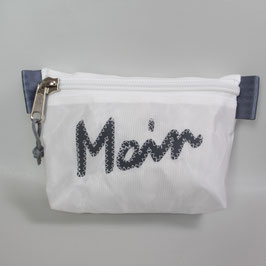 Segeltasche weiß mit grauem Motiv