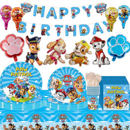 Paw Patrol Party-Set, 52-teilig, 10p, mix blau
