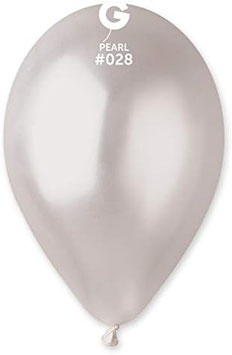 Luftballon weiss glänzend