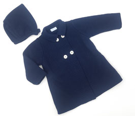 Abrigo doble de punto bobo. Ref. 9892.