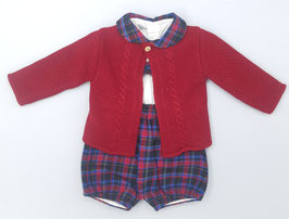 Conjunto de peto, camisa y rebeca. Ref. 533.3.