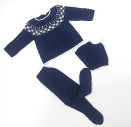 Conjunto de polaina, jersey y gorrito. Ref. 9802.