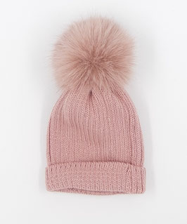 Gorro de canalé con pompón. Ref. GB47X.