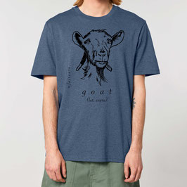 Herren-Shirt "Ziege" in Farbe dark Heather blue