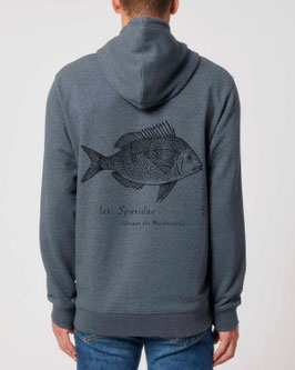 Unisex Hoodie "Fisch" in dark navy