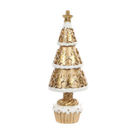 Gingerbread Man Tree Gold 38cm (MC37085)