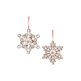 Gingerbread Snowflake Ornament 13cm (KL60313)