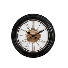 Wanduhr Amsterdam Central schwarz
