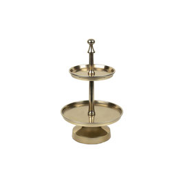 2 Etagen Etagère Champagnergold