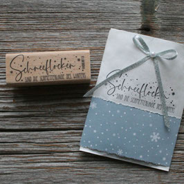 Stempelspruch "Schneeflocken"