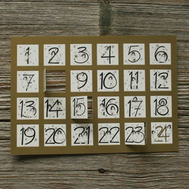 KUNT&BUNT "Kalenderkarte gold"