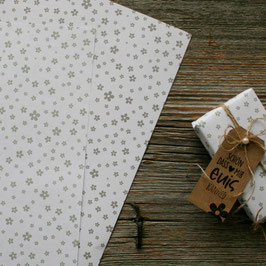 ANDREART-Papier A4 "Blümchen taupe/salbei"