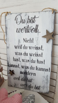 Du bist wertvoll