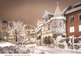 postkarte sankt gallen · schneereicher gallusplatz